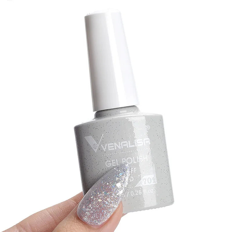 VENALISA Nail Glitter Gel Polish Semi Permanent Gellack.
