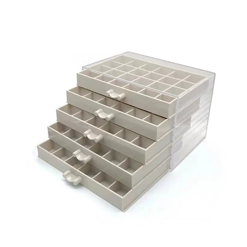 120 Grid Acrylic 5-Layer Drawer Detachable Jewelry Storage Box