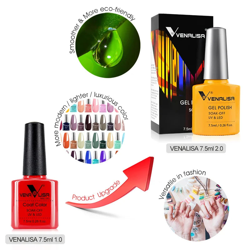 VENALISA Nail Glitter Gel Polish Semi Permanent Gellack.
