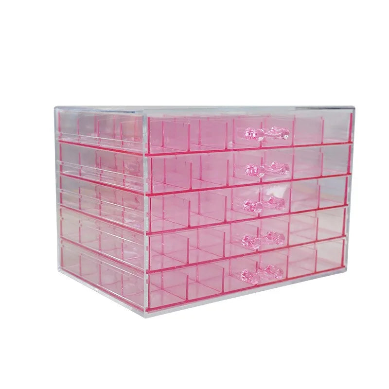 120 Grid Acrylic 5-Layer Drawer Detachable Jewelry Storage Box