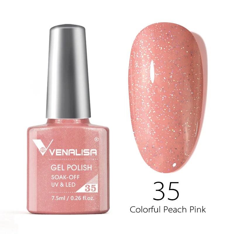 VENALISA Nail Glitter Gel Polish Semi Permanent Gellack.
