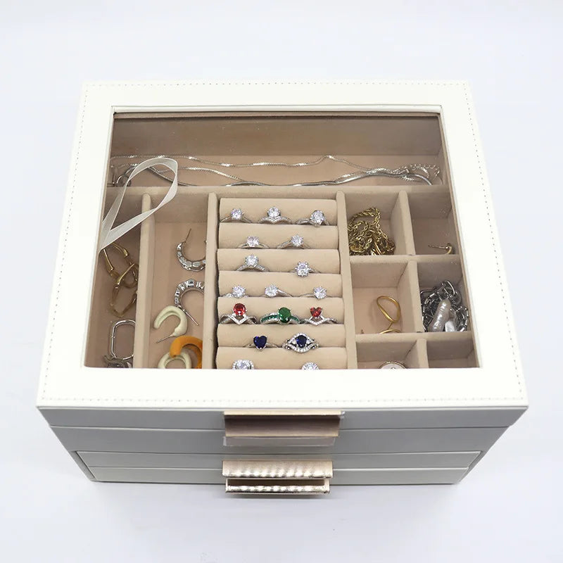 Exquisite Three-layer Large Jewelry Storage Box