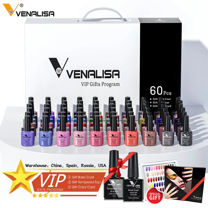 VENALISA Nail Glitter Gel Polish Semi Permanent Gellack.