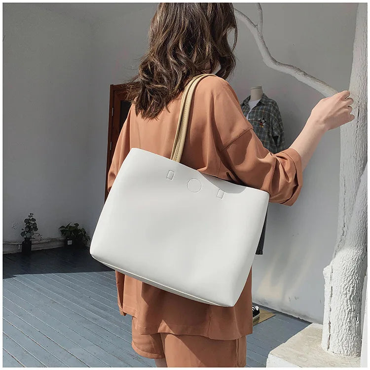 Women Shoulder Bag PU Leather Tote Handbag.