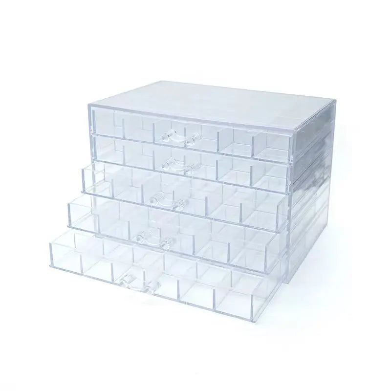 120 Grid Acrylic 5-Layer Drawer Detachable Jewelry Storage Box