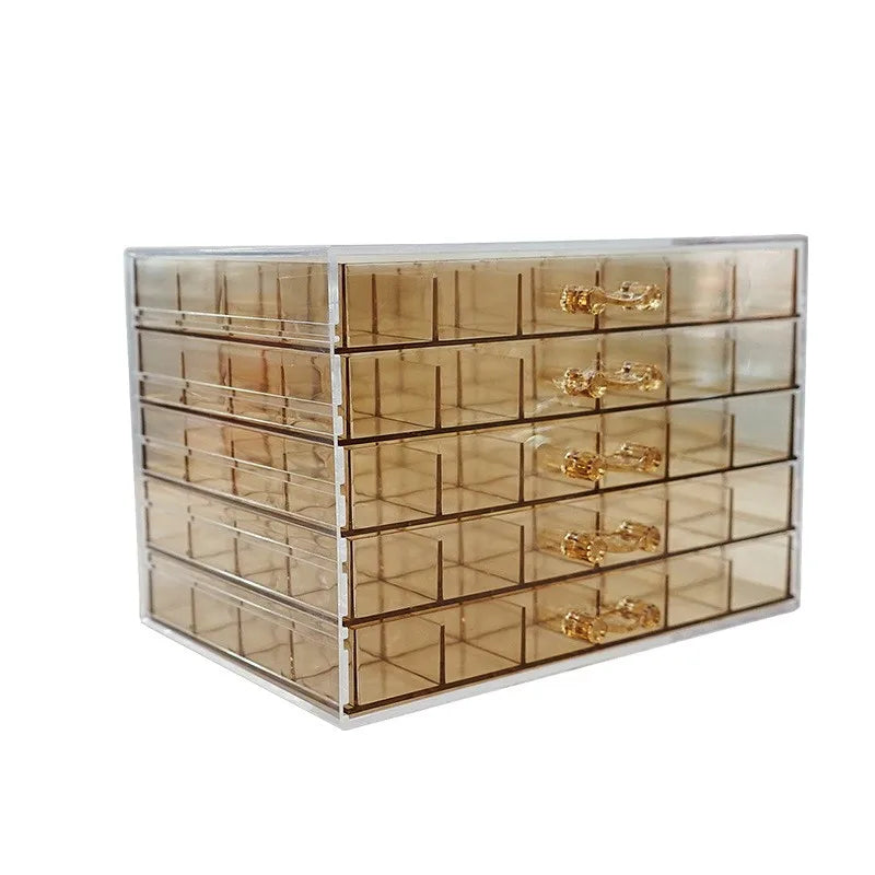 120 Grid Acrylic 5-Layer Drawer Detachable Jewelry Storage Box