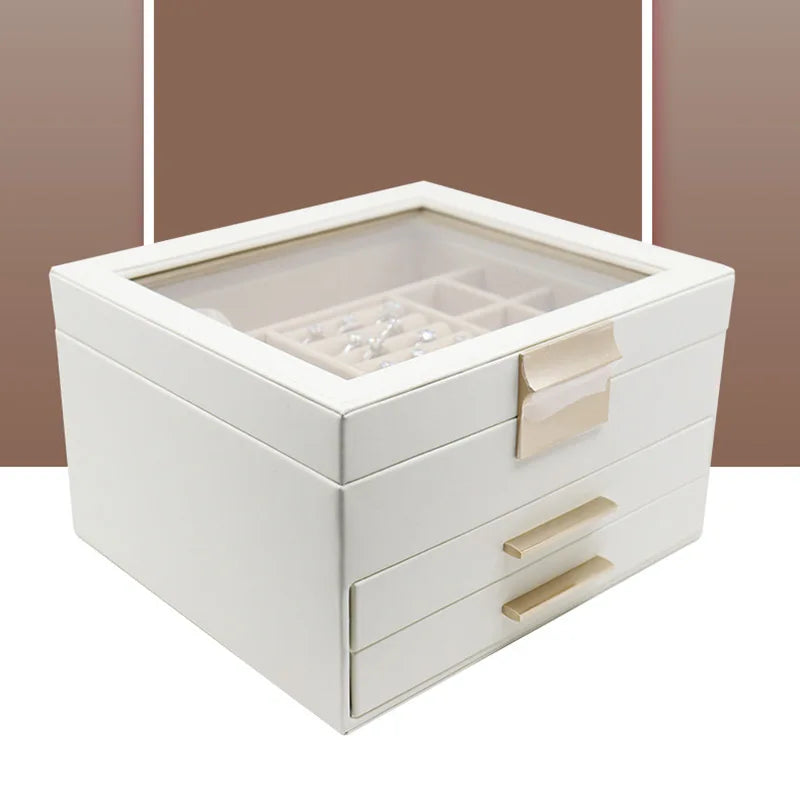 Exquisite Three-layer Large Jewelry Storage Box