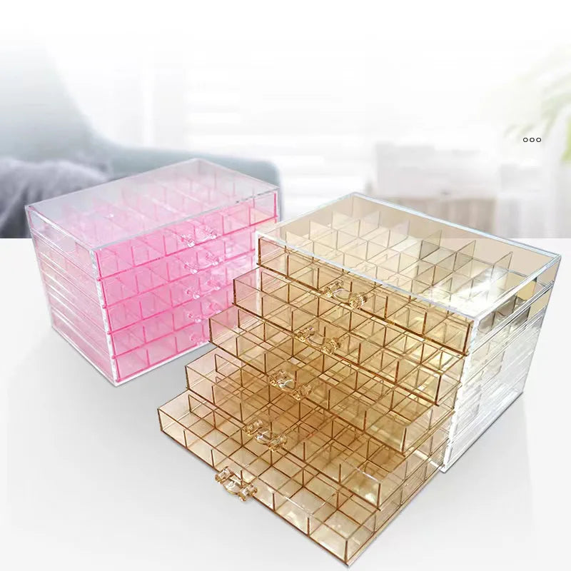 120 Grid Acrylic 5-Layer Drawer Detachable Jewelry Storage Box
