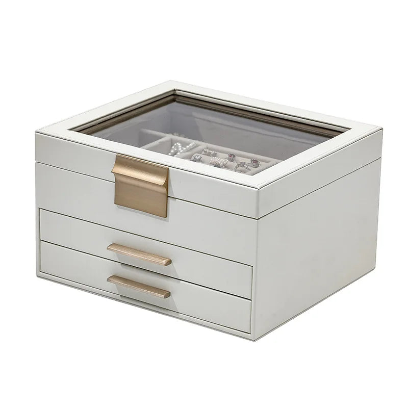 Exquisite Three-layer Large Jewelry Storage Box
