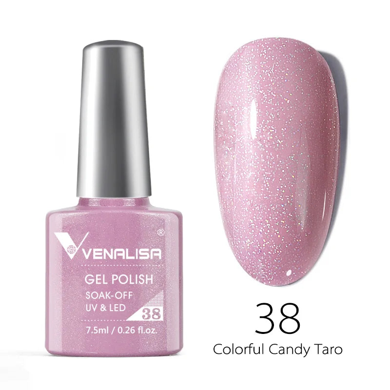 VENALISA Nail Glitter Gel Polish Semi Permanent Gellack.