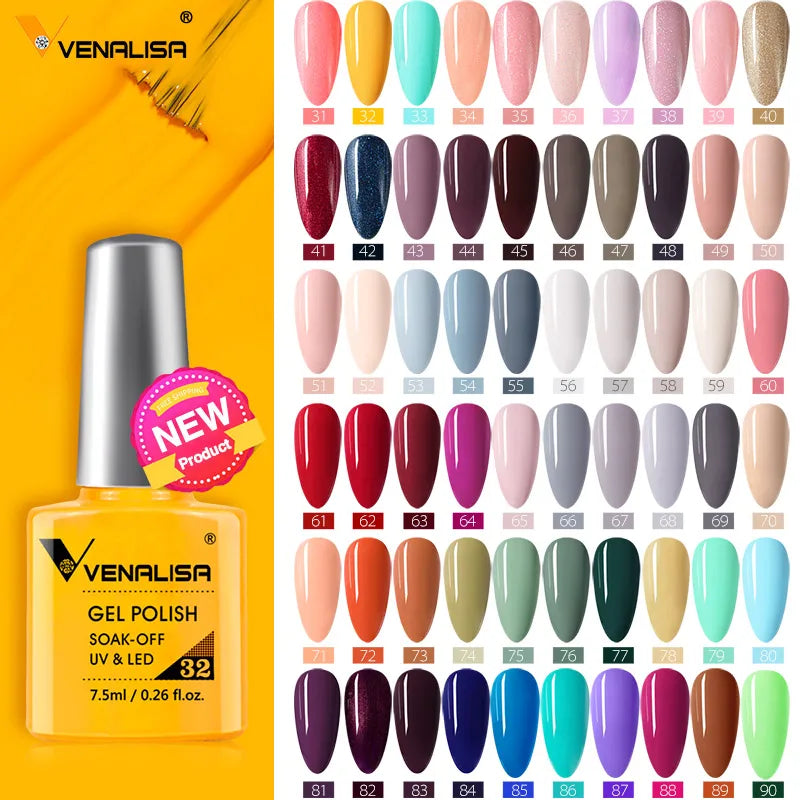 VENALISA Nail Glitter Gel Polish Semi Permanent Gellack.