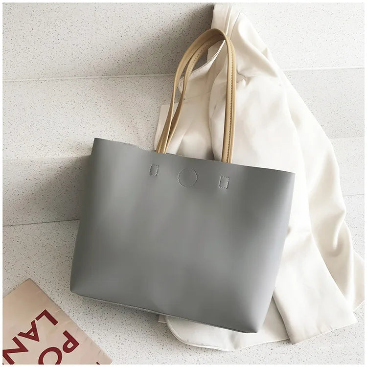 Women Shoulder Bag PU Leather Tote Handbag.