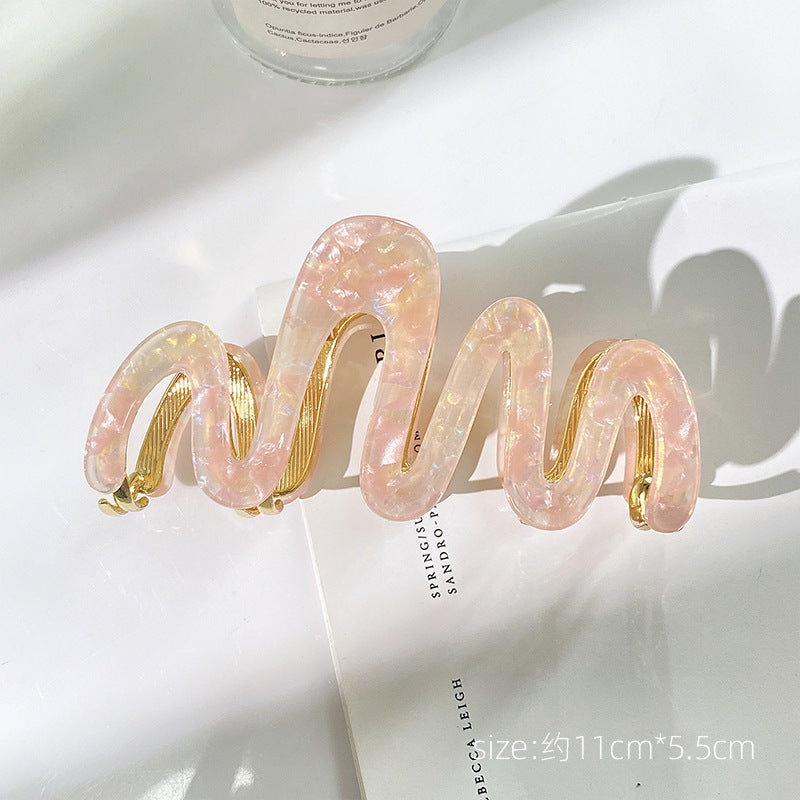 Jelly Wave Hair Claw Hairpin.
