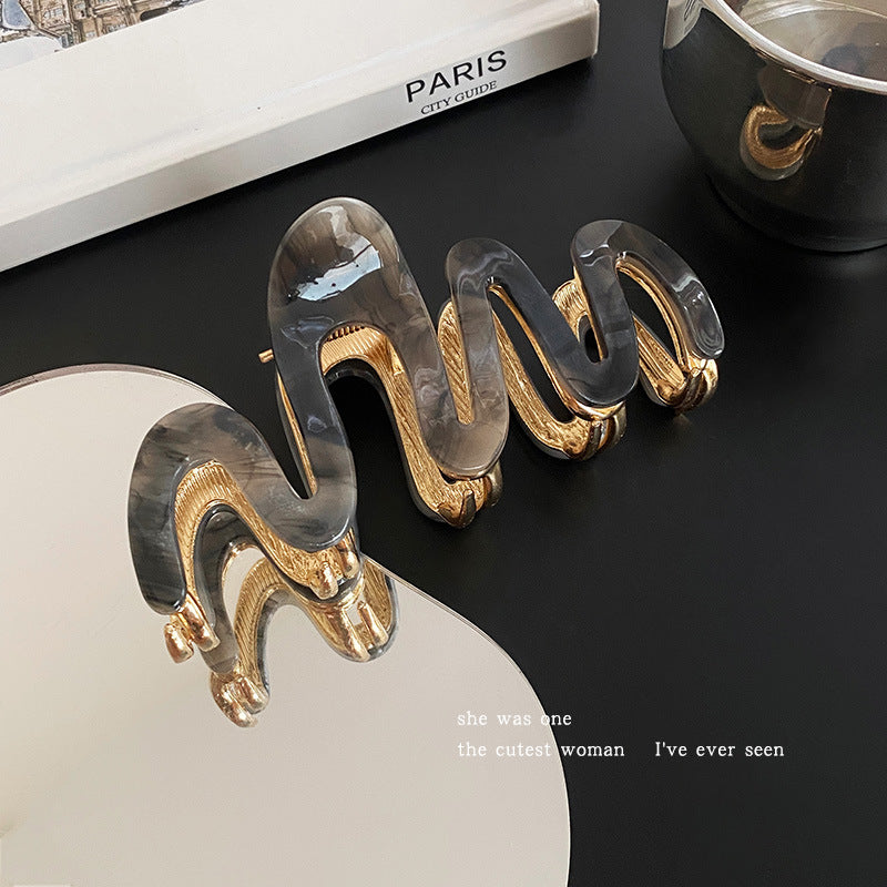 Jelly Wave Hair Claw Hairpin.