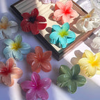 Hawaiian Gradient Flower Hair Claw Clip