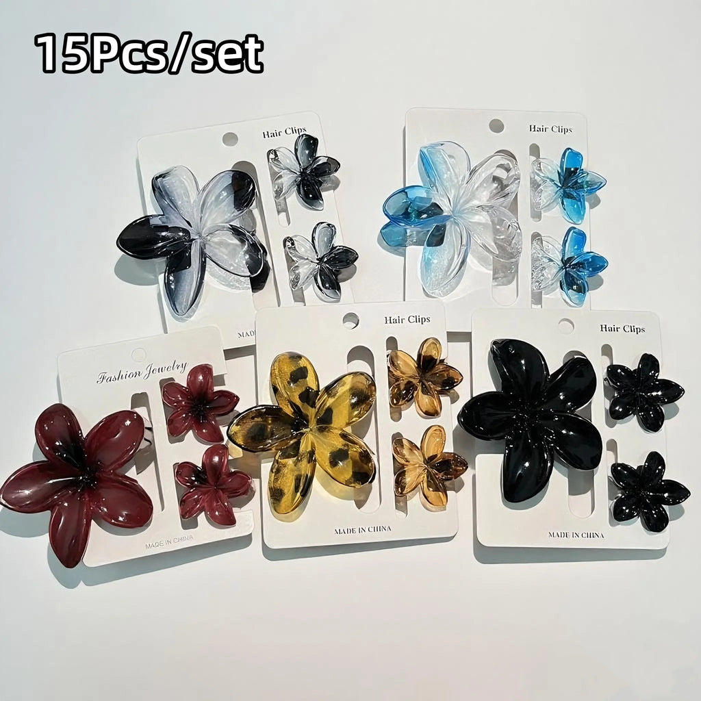 Egg Flower Hair Clips Gradient Candy Colors
