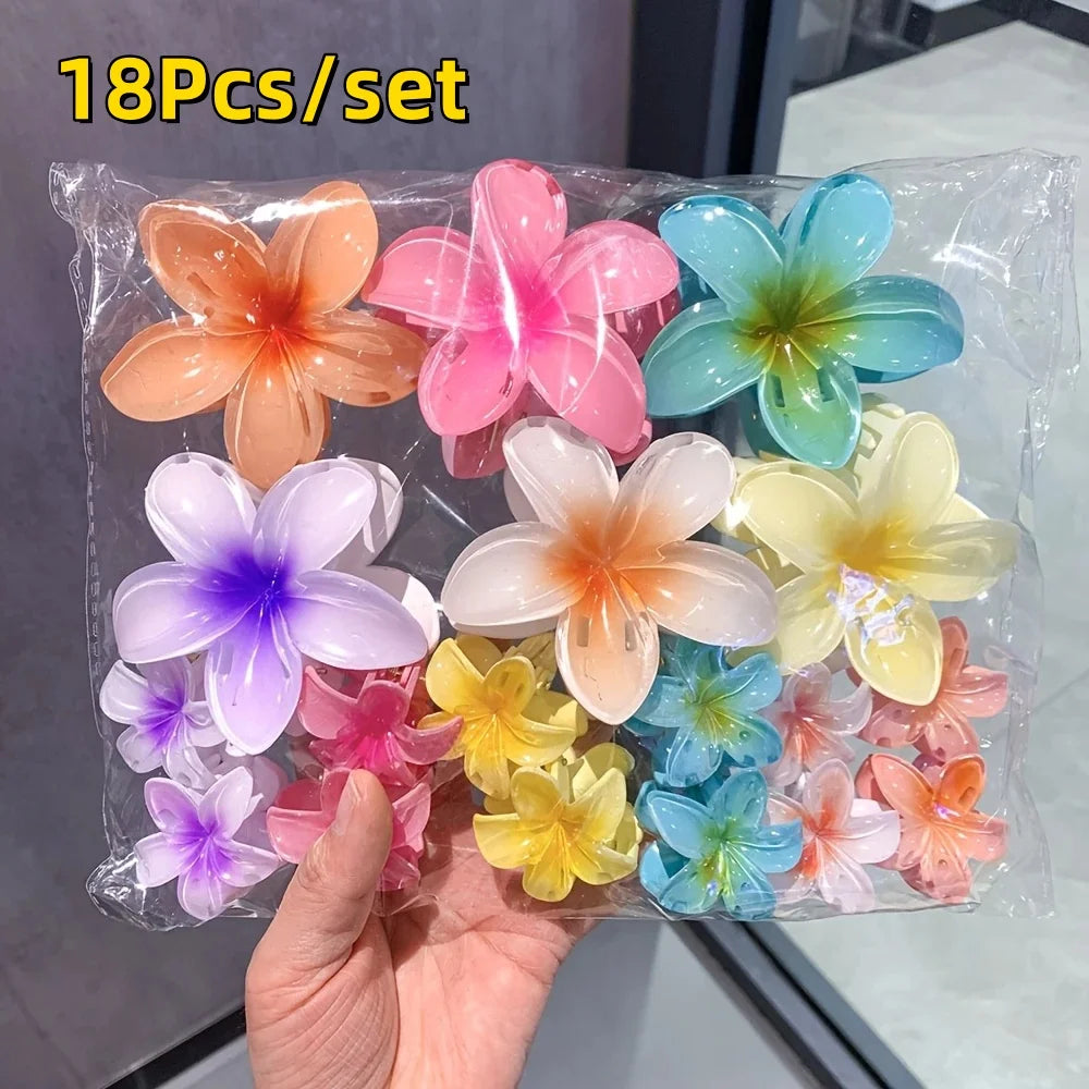 Egg Flower Hair Clips Gradient Candy Colors