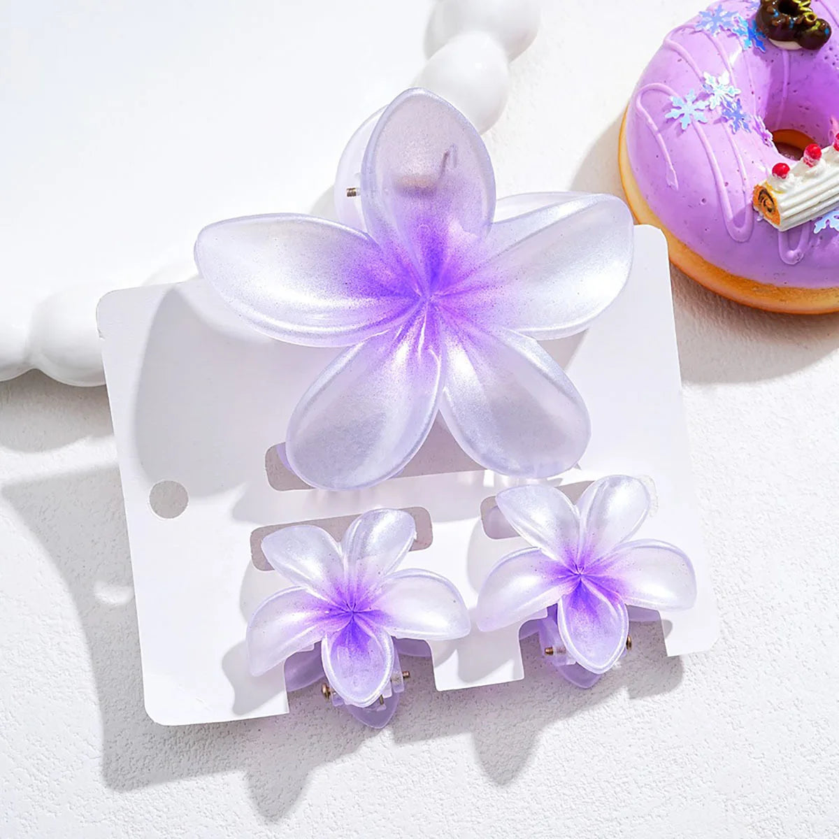 Egg Flower Hair Clips Gradient Candy Colors
