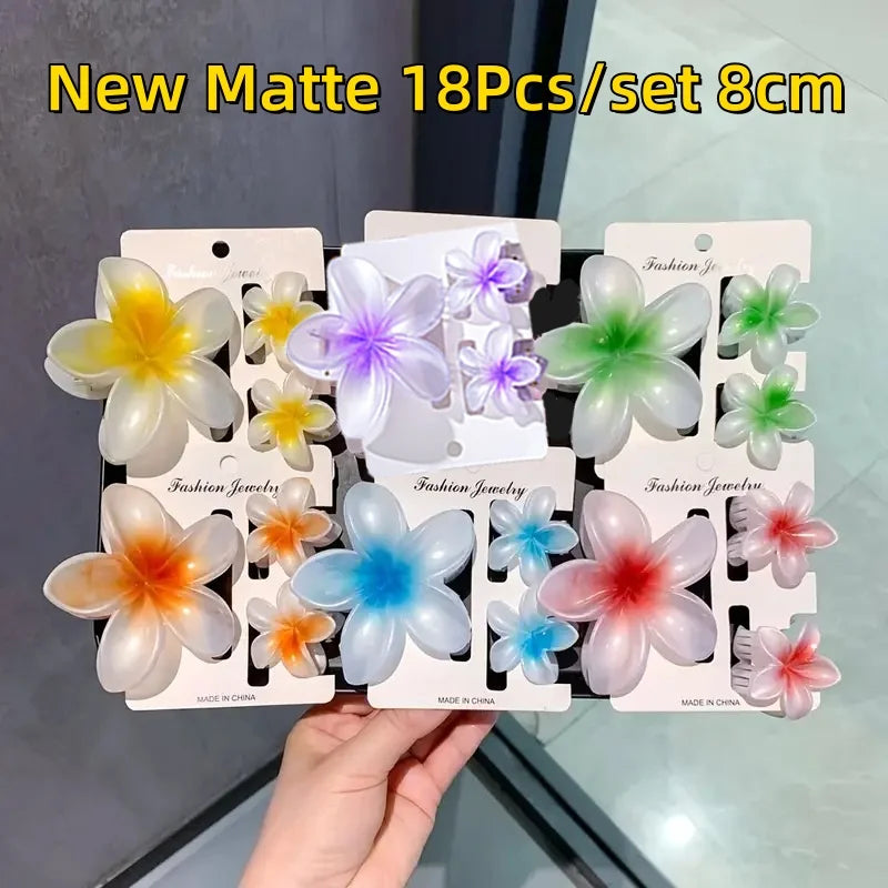 Egg Flower Hair Clips Gradient Candy Colors