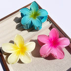 Hawaiian Gradient Flower Hair Claw Clip