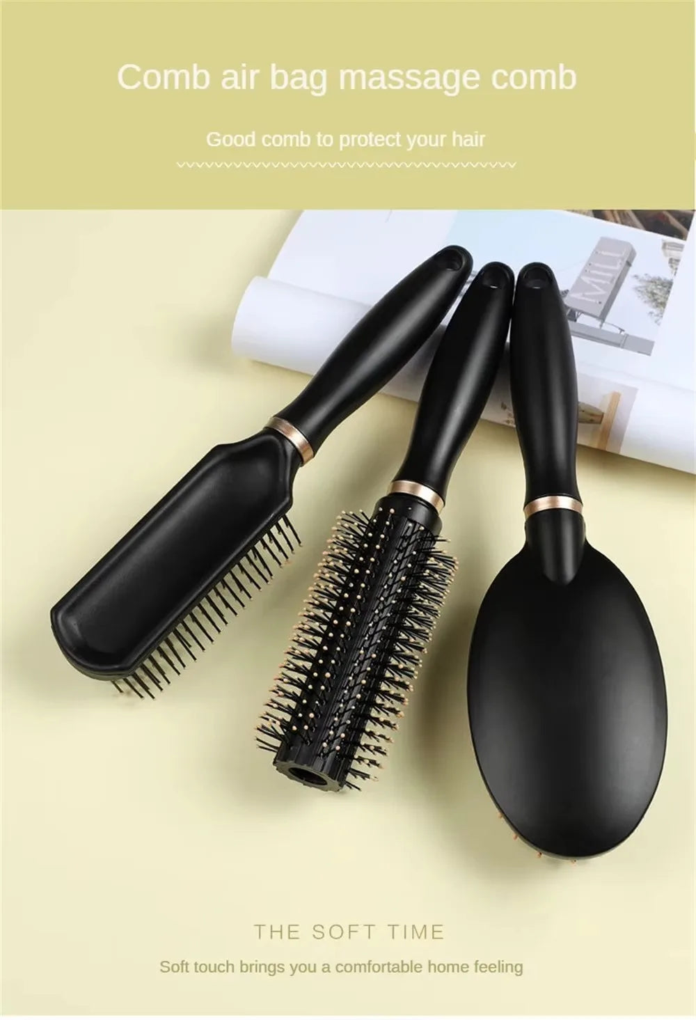 Professional Salon Straight Smooth Paddle Hair Brush.