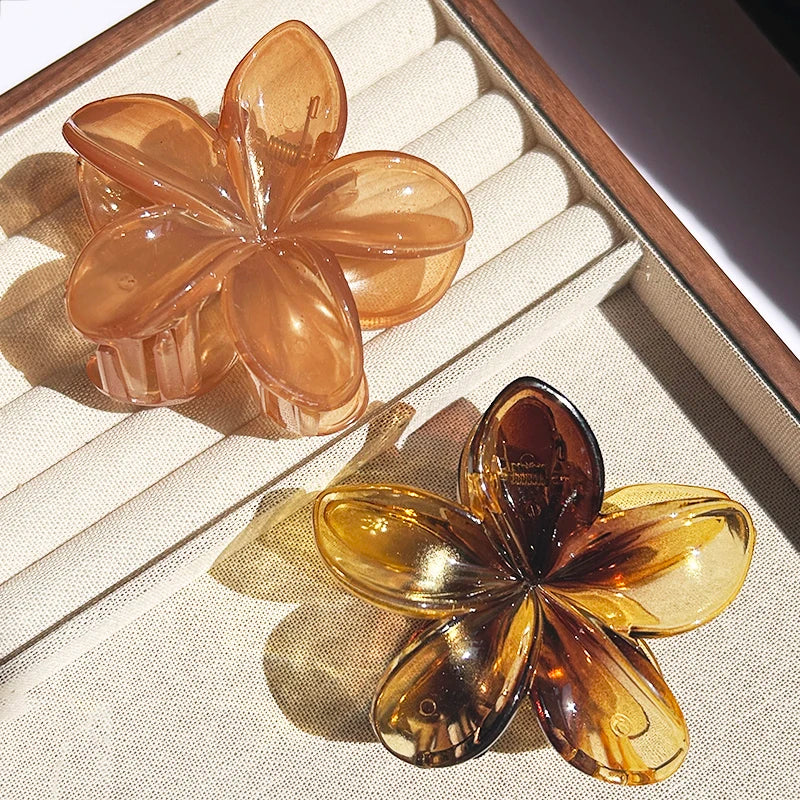 Hawaiian Gradient Flower Hair Claw Clip