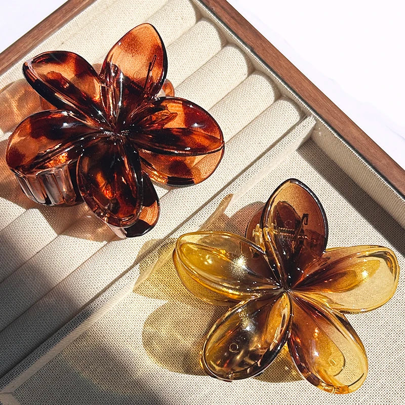 Hawaiian Gradient Flower Hair Claw Clip