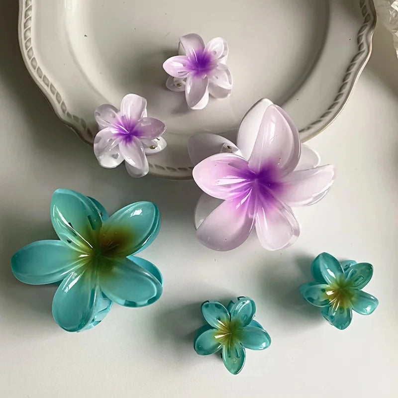 Egg Flower Hair Clips Gradient Candy Colors
