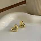 Dainty Love Heart Shape Earrings Studs.