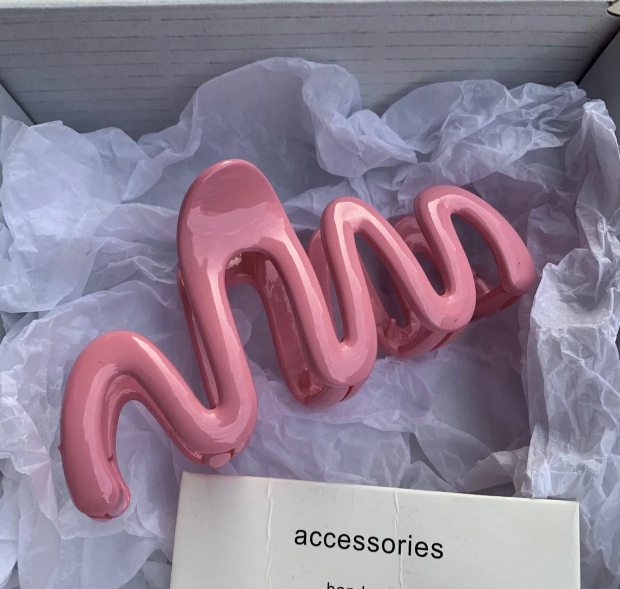 Jelly Wave Hair Claw Hairpin.