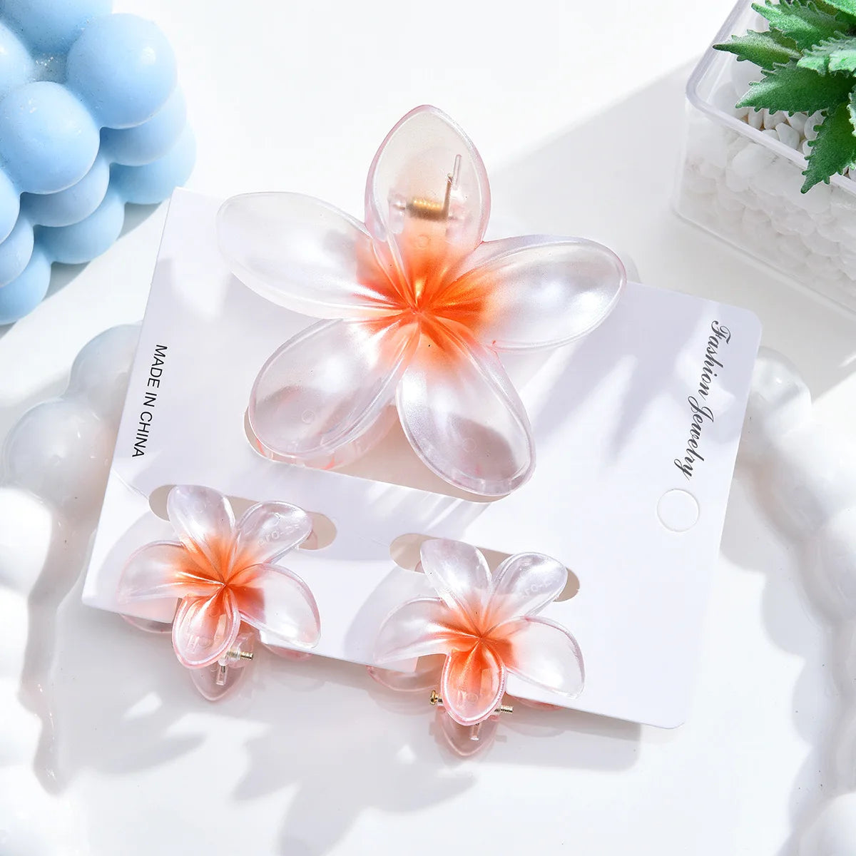 Egg Flower Hair Clips Gradient Candy Colors