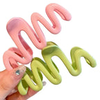 Jelly Wave Hair Claw Hairpin.
