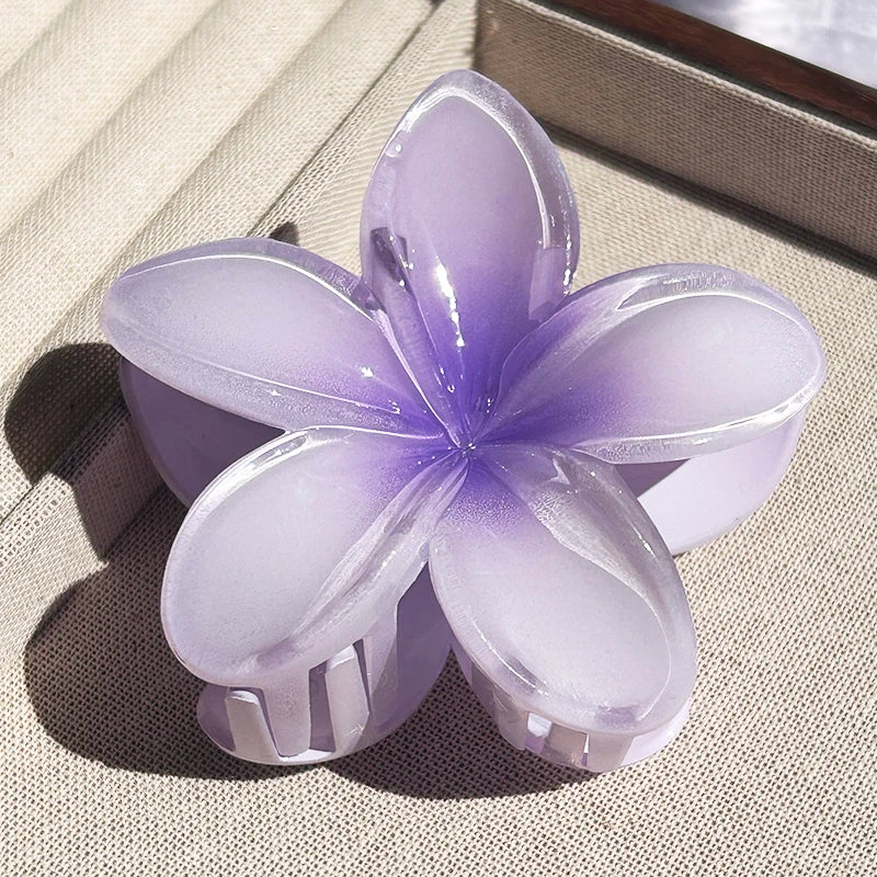 Hawaiian Gradient Flower Hair Claw Clip