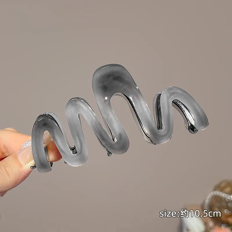 Jelly Wave Hair Claw Hairpin.