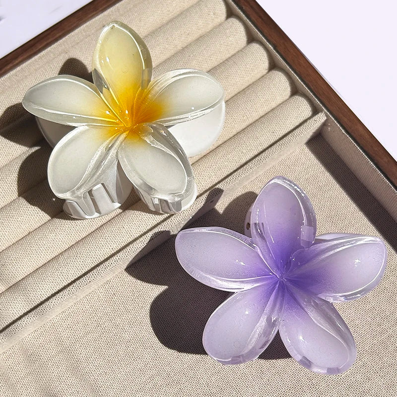 Hawaiian Gradient Flower Hair Claw Clip