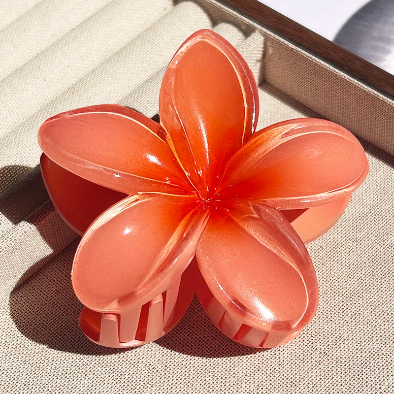 Hawaiian Gradient Flower Hair Claw Clip