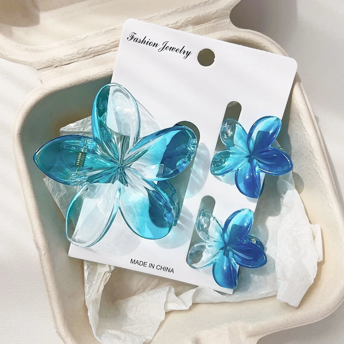 Egg Flower Hair Clips Gradient Candy Colors