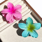 Hawaiian Gradient Flower Hair Claw Clip