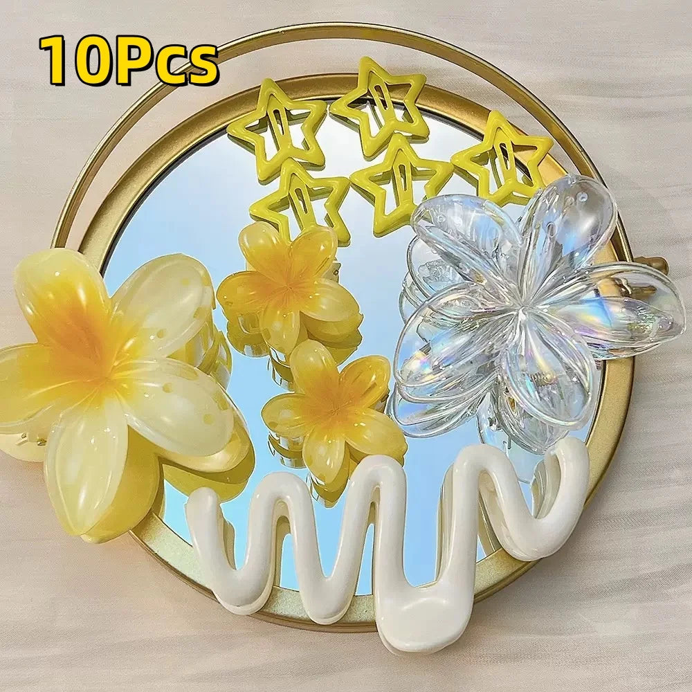 Egg Flower Hair Clips Gradient Candy Colors