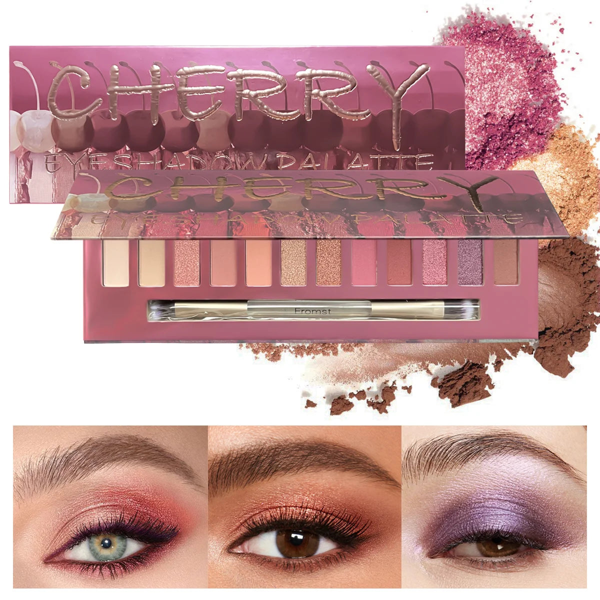 12 Color Matte Eyeshadow Plate Eye Makeup Waterproof