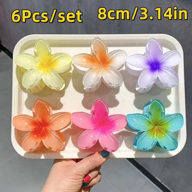 Egg Flower Hair Clips Gradient Candy Colors