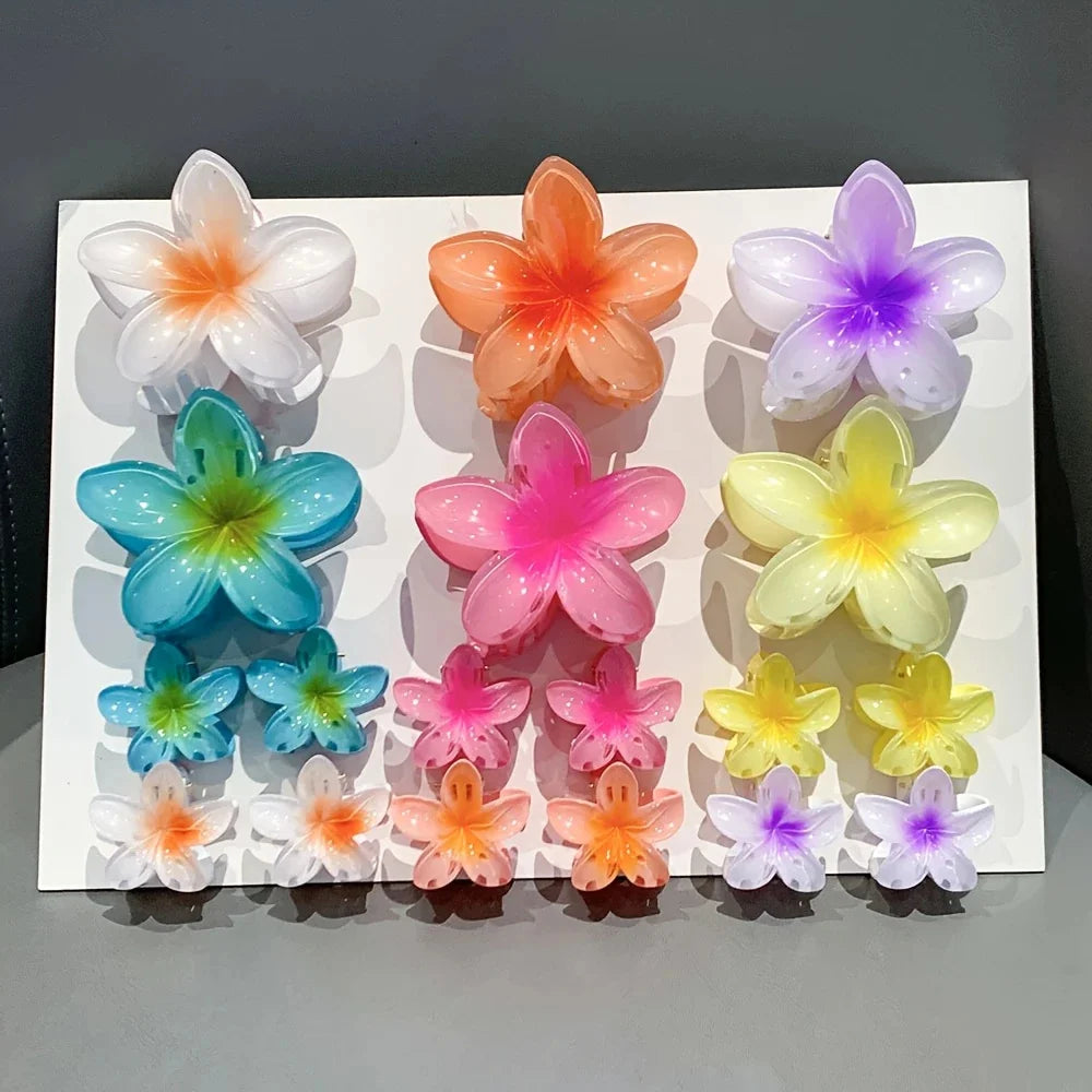 Egg Flower Hair Clips Gradient Candy Colors