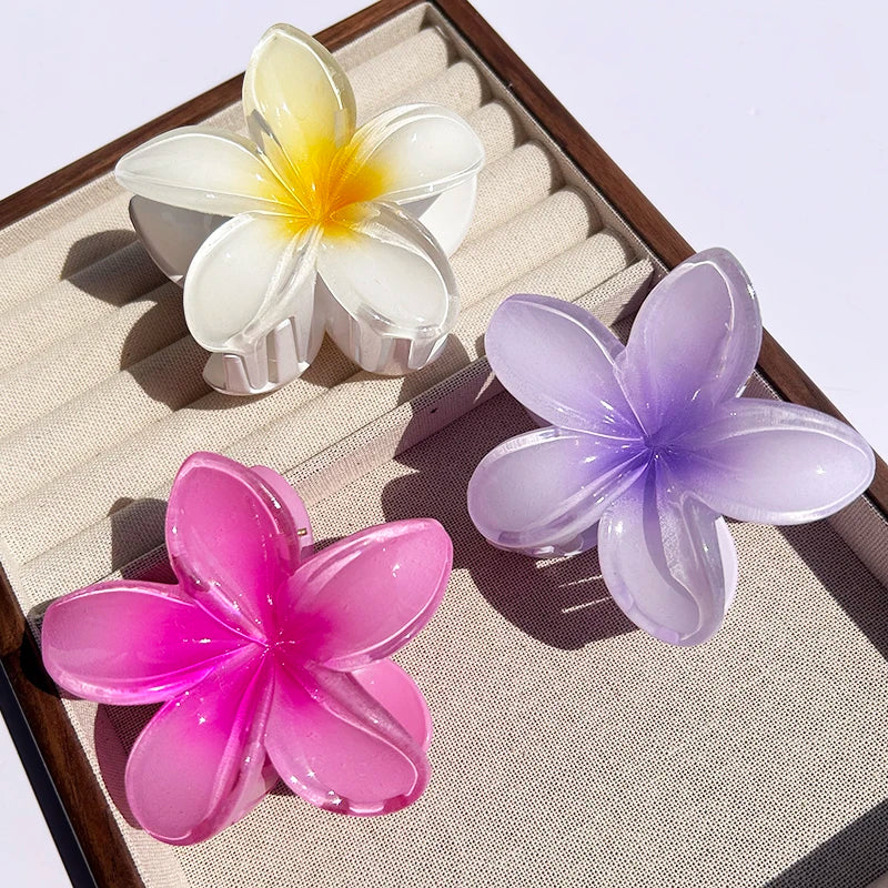 Hawaiian Gradient Flower Hair Claw Clip