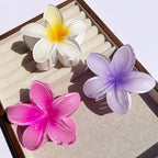 Hawaiian Gradient Flower Hair Claw Clip