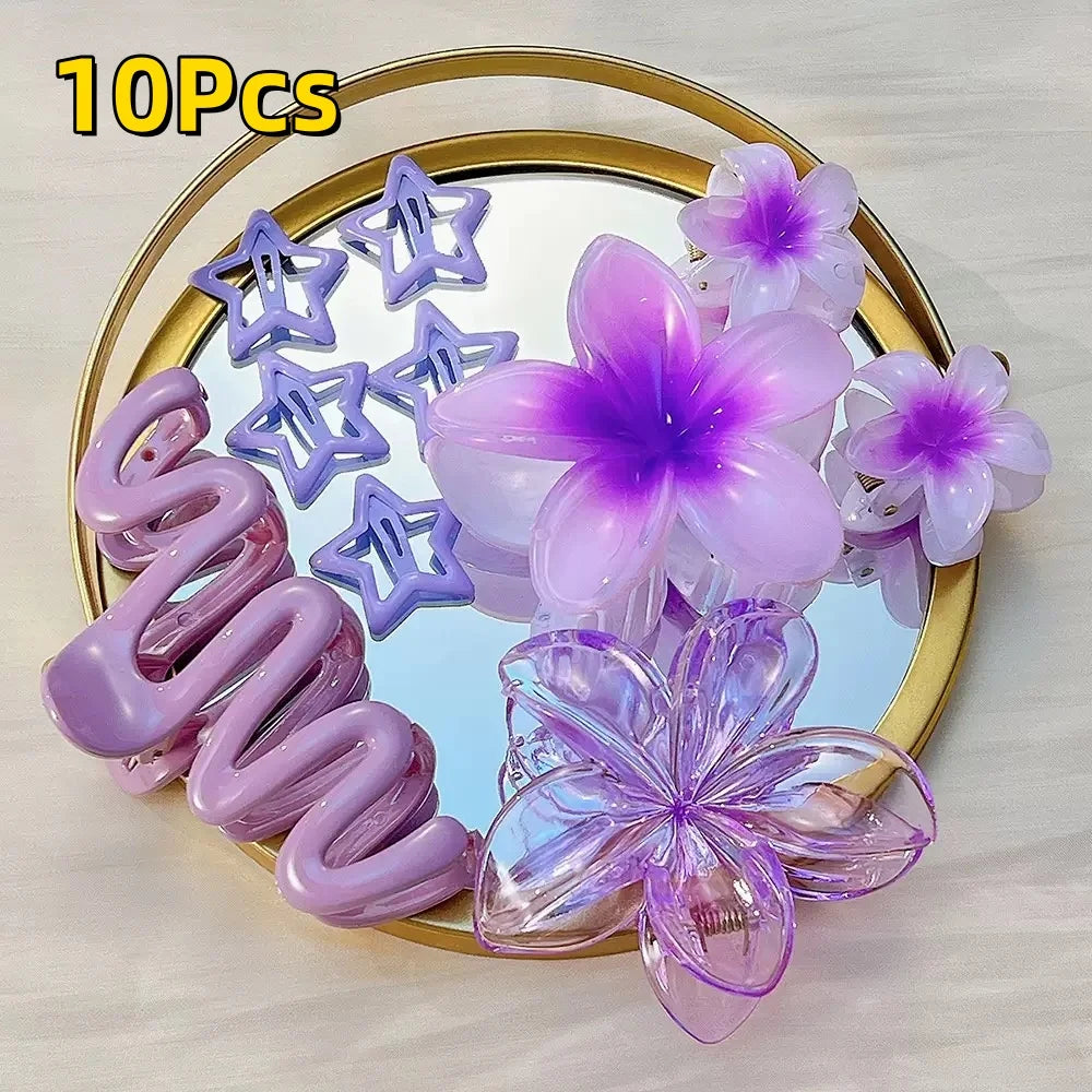 Egg Flower Hair Clips Gradient Candy Colors