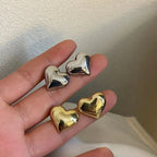 Dainty Love Heart Shape Earrings Studs.