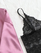 Women's Sexy Pajamas Nightgowns Lingerie Shorts 4-piece