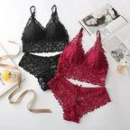 Lace Women Underwear Set Seamless Wire Free Bra Set