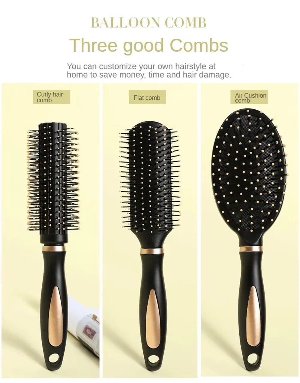 Professional Salon Straight Smooth Paddle Hair Brush.