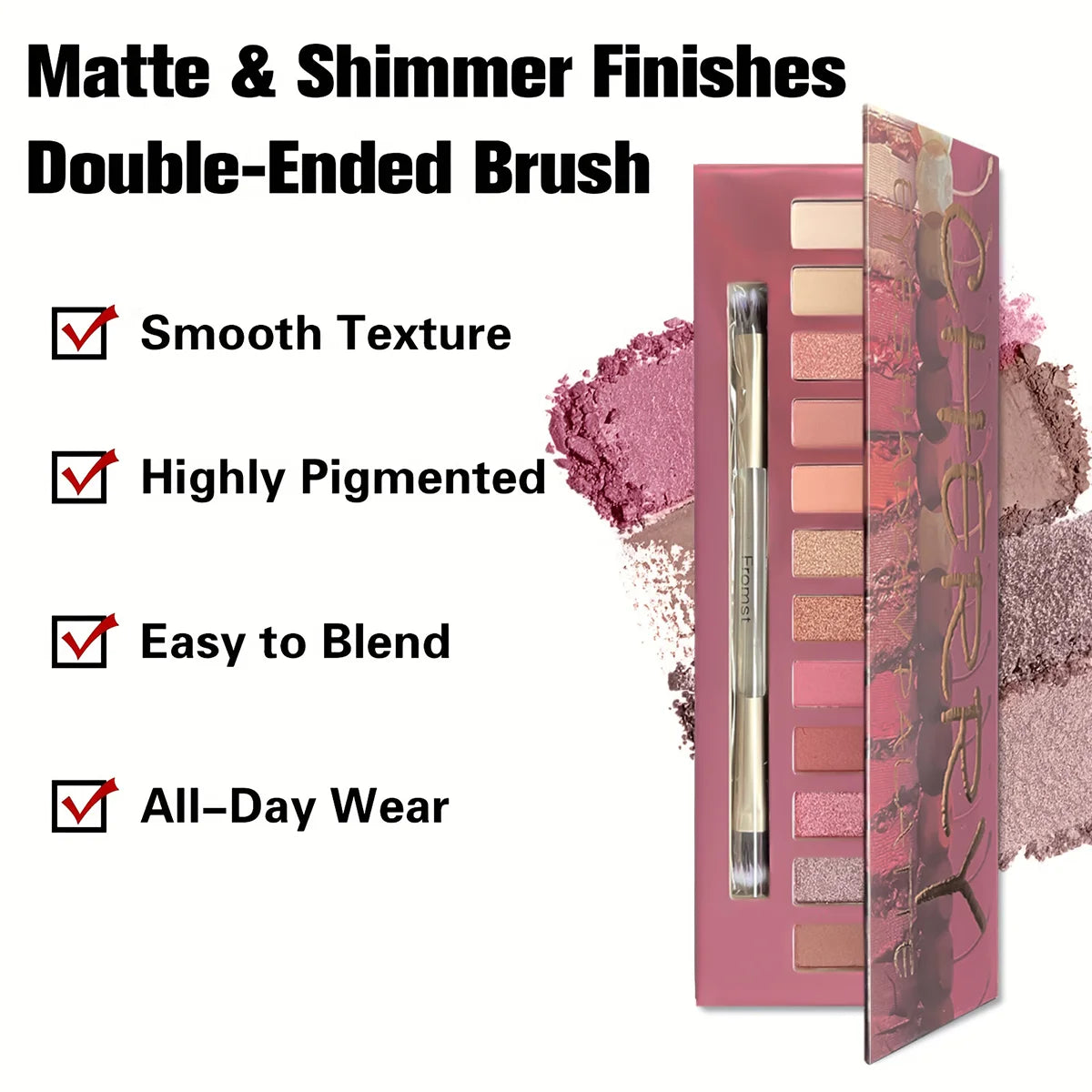 12 Color Matte Eyeshadow Plate Eye Makeup Waterproof